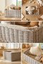 Children's Room Washable Gray Pp Rattan Closet Laundry Toy Organizer Storage Basket Organizer 36X26X12 - 5