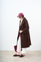 Women's Button Detail Waist Tie Cashmere Coat Brown - 4