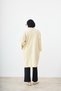 Women's Double Pocket Detail Lapel Buttoned Zippered Long Knitwear Cardigan Cream - 5