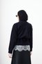 Women's Lace Detailed Beaded Button Detail Knitwear Cardigan Black - 4
