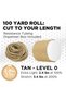 Resistance Tubes, Professional Latex Elastic Tubing, Upper & Lower Body, Core Exercise, Physical Therapy, Lower Pilates, At-Home Workout, & Rehab, 100 Foot, Tan, Extra Thin, Beginner Level 1 - 2