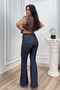Women's Winter Laci Bellora Suede Pocket Detailed High Spanish Leg Jeans Trousers 30431 - 5
