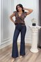 Women's Winter Laci Bellora Suede Pocket Detailed High Spanish Leg Jeans Trousers 30431