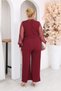 Plus Size Sleeves Tulle Lycra Fabric Jumpsuit - 8