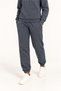 Women's Smoked Hooded 3 Thread Sweatpants Set Winter Puff Soft Fleece Inside Side Cut Pockets Elastic Cuffs - 7