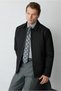 Shirt Collar Pocket Snap Fastener Seasonal Sports Quilted Coat