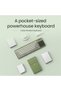 لوحة مفاتيح بلوتوث قابلة للطي من Cube Pocket مع لوحة لمس - تصميم ثلاثي الطي فائق المحمولية، 64-كي لوتس - 6
