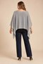 Silvery Mercerized Knitwear Cape Gray (Sizes 38-54) - 5