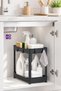 2 Pieces 2-Tier Bathroom Organizer Black, Under-Cabinet Organizer, Makeup Cosmetic Organizer - 2