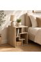 Wooden Bedside Table with Open Storage Shelves - 3