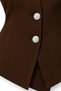Women's Brown Plus Size V-Neck Silver Button Detailed Jacket Trousers Two-Piece Set Hzl26S-Hzl2601 - 5
