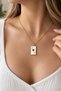 Gold Color a Heart Figured Playing Card Women's Necklace & Stainless Steel Red Heart Tarot Ace Pendant - Ace of Hearts Lover Friend Couple Gift Necklace - 4