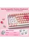 لوحة مفاتيح ميكانيكية B75 PRO MAX بنسبة 75% (تصميم قلب وردي، مفتاح Milk V2) - 5