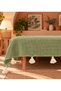 Green Double Bedspread with Tassels, Honeycomb Pique, Bedspread Pique 200X230 - 2