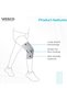 Knee Wrap with Loop Elastic Technology, Knee Support Provides Compression to the Knee, Braces for Gym & Sports, Helps In Fast Recovery (SINGLE) - XL (Grey) - 3