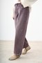 Women's Washed Detail Tasseled Baggy Trousers Brown - 5