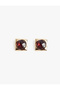 Stone-Encrusted Square Earrings