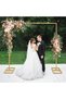 Wedding Arches for Ceremony, 6.6x6.6Ft Square Metal Arch Stand, Rectangular Backdrop Stand for Anniv - 2