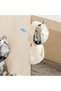 Waterproof Cute Design Adhesive Hook for Bathroom Coat, Towel, Purse, Keys, Bag Hanging, 6.4 x 5.4 x 10.8 cm, Cream/Silver - 4
