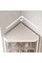 2 Layers Narrow Corner Bathroom Storage Cabinet with Doors for Kitchen Pantry Laundry Living Room Bedroom, 49.2 x 36.2 x 110.5 cm, White - 4