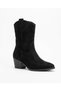 Black Suede Women's Cowboy Boots - Women's Western Boots - 3