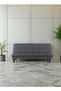 Modern Convertible Sofa Bed in PU Leather, Convertible Recliner for Living Room, 180 x 92 x 81cm, Dark Grey