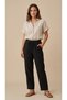 Women's 100% Cotton Muslin Comfortable Cut Pants with Elastic Waist
