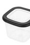6-Piece Plastic Food Storage Containers with Lids 10.5 x 10.5 x 8.5 CM - 500 ML | Airtight Leak-Proof BPA-Free | Kitchen Organizer & Lunch Box - 5