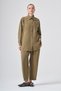 1092 Double Pocket Detail Self-Patterned Pants Suit Olive