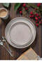18 piece Stoneware Dinnerware Set, Set for 6, Microwave & Dishwasher Safe, Grey and Beige - 5