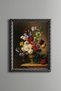 Gardening Flowers That Stand Out on a Dark Background - Vintage Patterned Painting - Fine Model