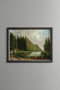 Palace Garden and Pool Surrounded by Trees - Vintage Patterned Painting - Fine Model