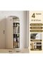 4 Layers Storage Cabinet with Drawers & Tissue Box, Plastic - 2