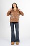 Women's Winter Tan Florencia Sequin Embroidered Suede Jacket 8654 - 4