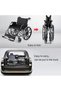 Heavy Duty Bariatric Manual Wheelchair Steel Frame, 24” Extra Wide Seat, 125kg Capacity, Foldable Mobility Chair, Flip-Up Armrests, Inflatable Mag Wheels, Durable Transport Wheelchair - 6