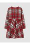 Rmz Gi̇yi̇m Farkiyla Bowknot Checkered Embroidered Girl's Dress - 3