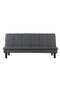 Modern Convertible Sofa Bed in PU Leather, Convertible Recliner for Living Room, 180 x 92 x 81cm, Dark Grey - 3
