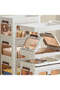 3 Layers Plastic Storage Organizer with Wheels, 2 Door+1 Low - 4