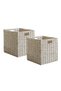 2-Piece Children's Room Washable Gray Pp Rattan Closet Laundry Toy Organizer Storage Basket Organizer 33X33X33 - 6