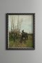 Horse Carriage on the Road with Trees - Vintage Patterned Painting - Fine Model