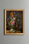 Colorful Flower Bouquet in a Patterned Vase - Vintage Patterned Painting - Fine Model