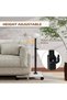 C Table End Table Adjustable Height, 360°Swivel TV Tray Table for Small Spaces with Wheels, Couch Ta - 4