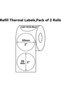 Label Maker Tape for B1/B21/B3S, Black on White Thermal Sticker Paper 2''x2'' (50x50mm), Round Self-Adhesive Labeling Tape Replacement, 2 Rolls - 6