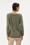 Khaki Italian Glittery Foil Low Sleeve Blouse Size 38 - 42 - 4