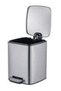 6 L Stainless Steel Squared Trash Can with Soft Close Lid and Inner Bucket-Resistant Surface for Kitchen, Bathroom, Silver, 23.5 x 19.5 x 25.5 cm - 2