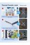 M2 Thermal Transfer 2Inch Bluetooth Label Maker Smart Printing Sticker Printer Rechargeable for Office Small Business School Home Cable Storage, Compatible with Phones & PC - 6