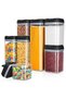 7-Piece Airtight Food Storage Containers Set, BPA-Free Plastic, Stackable, Various Sizes, Kitchen Pantry Organizer