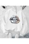 Lip Print Cotton 3 Thread Raster Crew Neck Oversize Sweatshirt