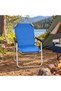 Portable Folding Camping Chair with Armrests – Lightweight Outdoor Beach, Fishing, Picnic & Garden Chair, Blue - 2