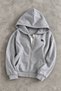 Gray Horse Figured Zippered Hooded Sweatshirt - Unisex Casual Cardigan with Pockets